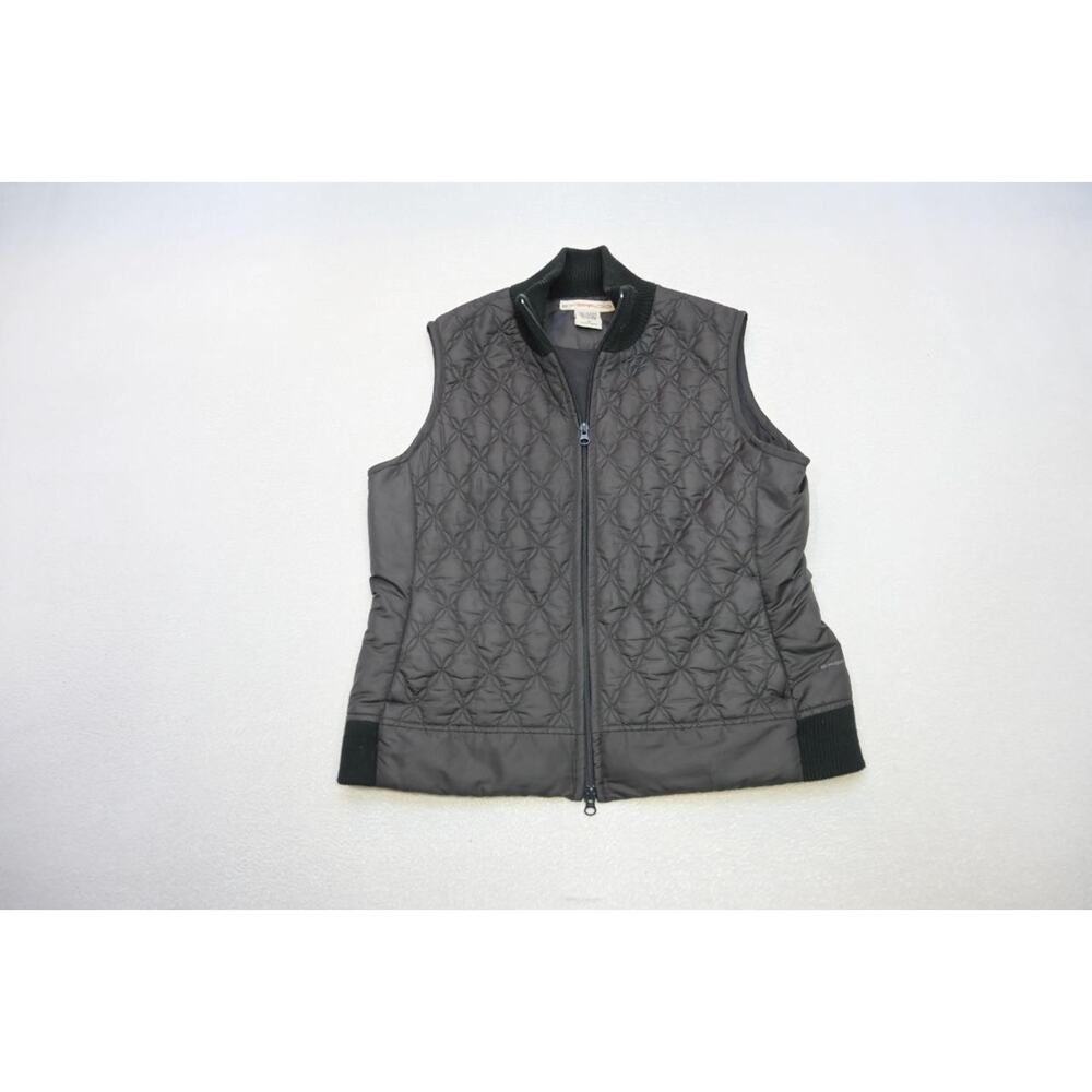 Exofficio Quilted Ski‎ Vest Jacket Black Full Zip Womens Size Medium